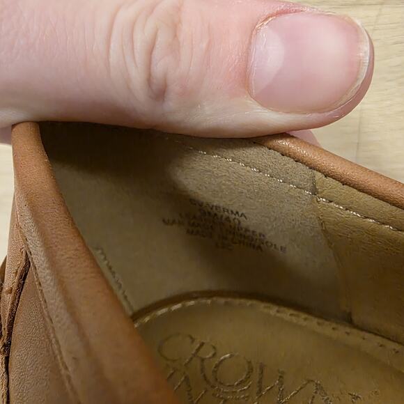 Crown Vintage Tan Leather T-Strap Preppy Academic Classic Verma Pump Heels Sz 9M - Picture 8 of 10